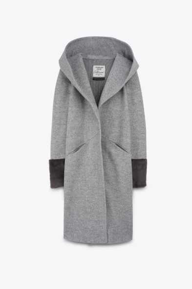MANTEAU DOUX AVEC FOURRURE 