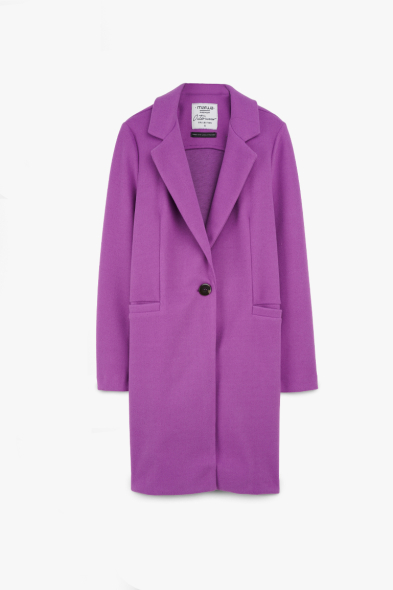 MANTEAU DOUX AVEC BOUTON