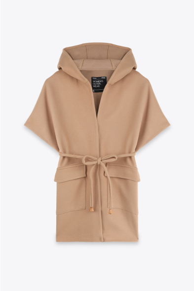 MANTEAU CAPE À CAPUCHE