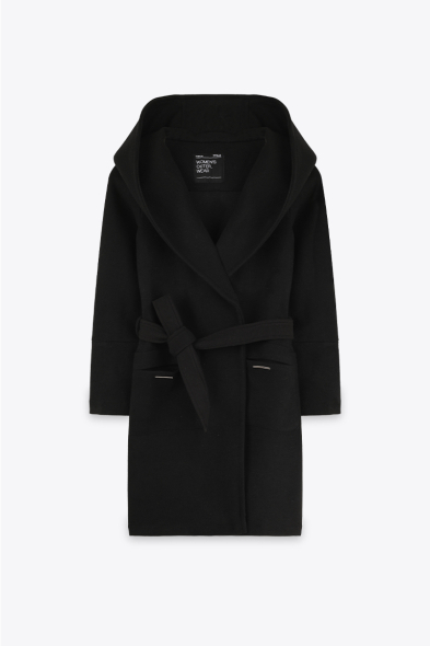 MANTEAU DOUX À CAPUCHE