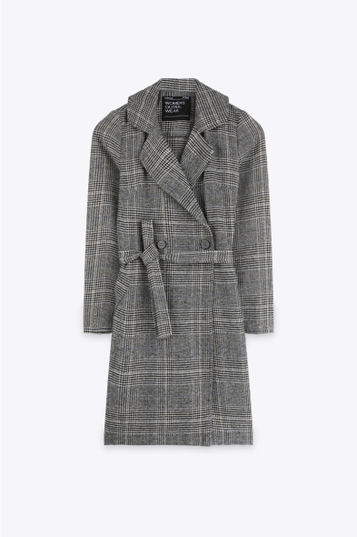 MANTEAU DOUX À  CARREAUX