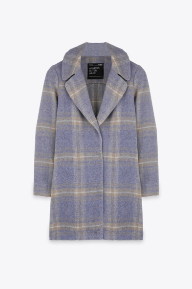 MANTEAU DOUX À CARREAUX
