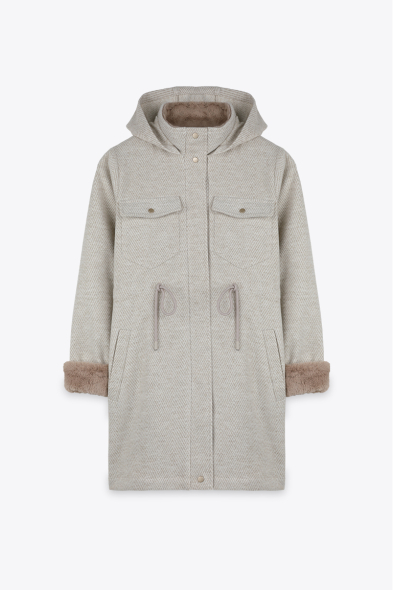 MANTEAU DOUX À FOURRURE