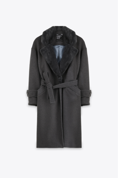 MANTEAU DOUX À FOURRURE