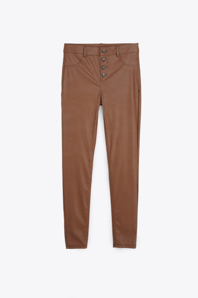 PANTALON SKINNY EFFET CUIR