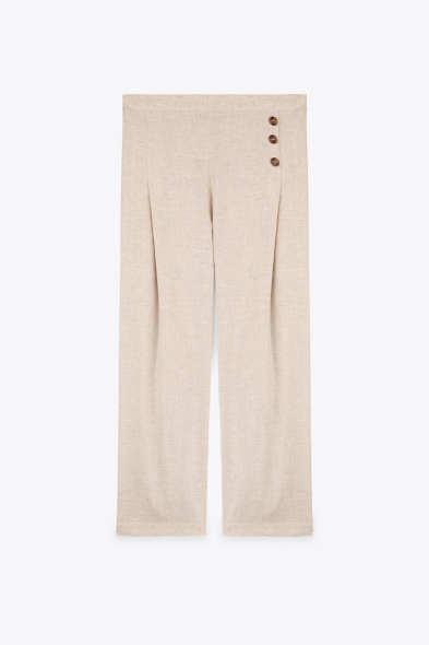 PANTALON DROIT À PINCES