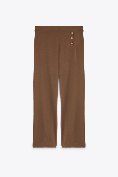 PANTALON DROIT À BOUTONS