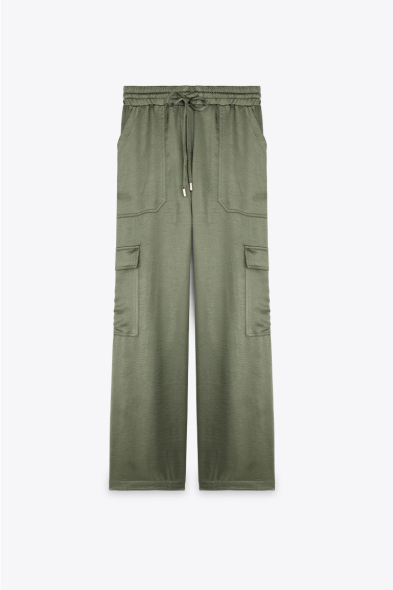 PANTALON CARGO SATINÉ