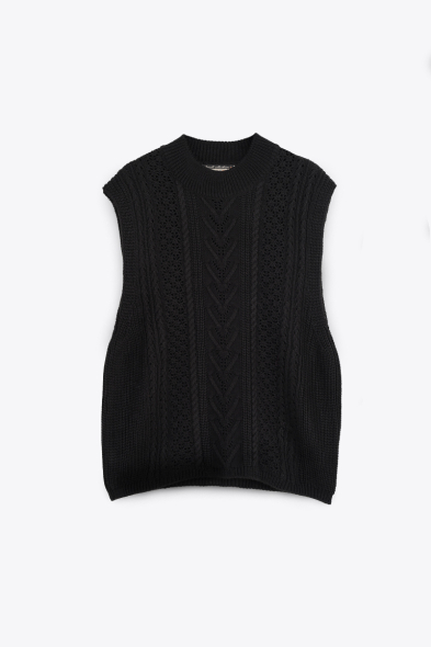 GILET TRESSÉ SANS MANCHE 