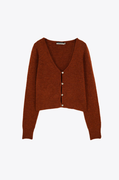 GILET  COURT AVEC BOUTONS BIJOUX