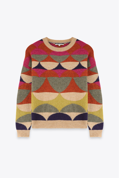 PULL JAQUARD GEOMETRIQUE