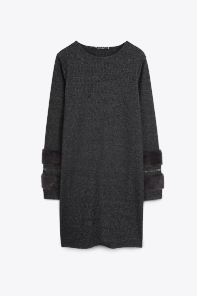 ROBE DÉTAILS FOURRURE