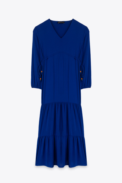 ROBE LONGUE EFFET LIN