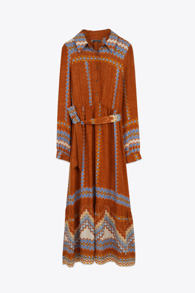 Robe longue imprimée