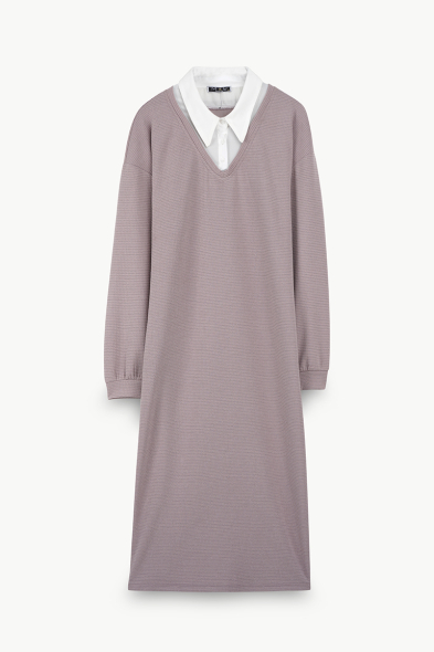 ROBE À COL CHEMISE
