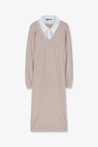 ROBE À COL CHEMISE