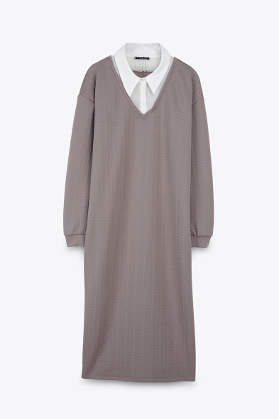 ROBE À COL CHEMISE