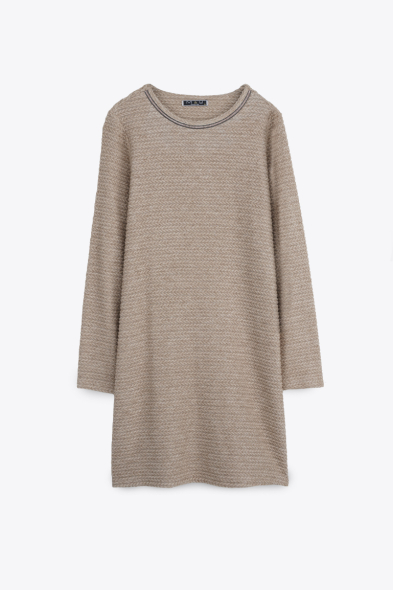 ROBE À COL FANTAISIE
