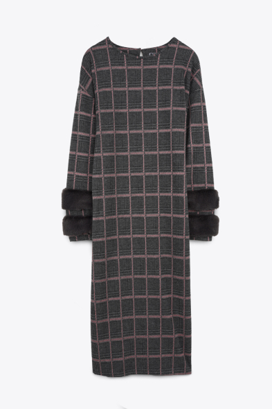 ROBE MAILLE AVEC FOURRURE