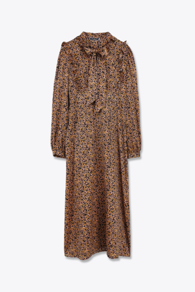 ROBE LONGUE À CRAVATE