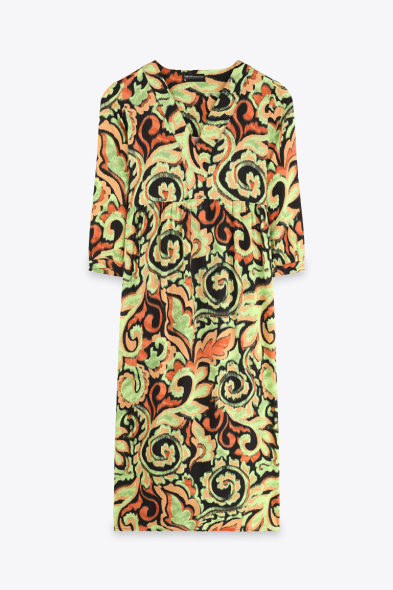 ROBE LONGUE IMPRIMÉE RETRO