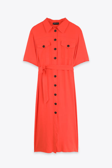 ROBE CHEMISE CEINTURÉE