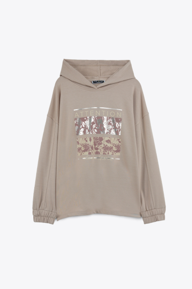 Sweat imprimé à capuche