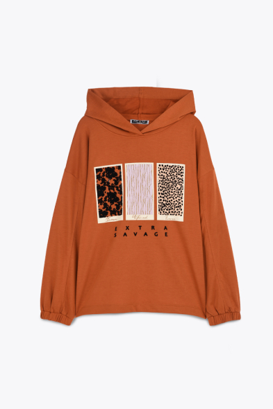 Sweat imprimé à capuche i