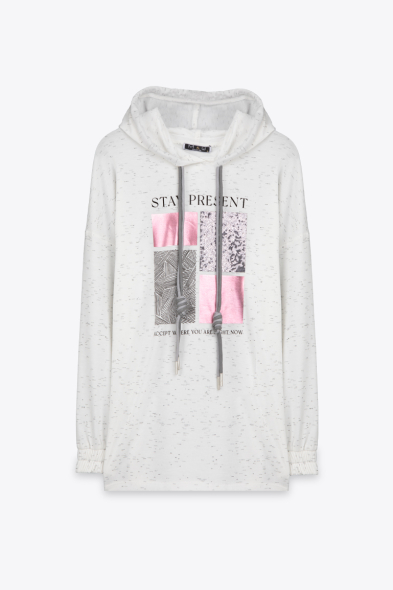 SWEATSHIRT A CAPUCHE IMPRIME