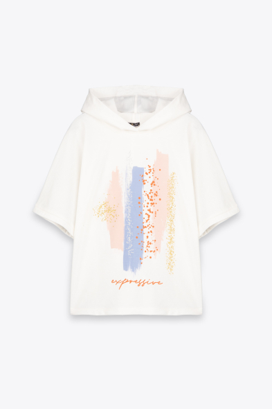 TSHIRT IMPRIMÉ À CAPUCHE