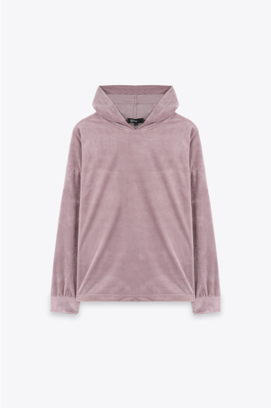 SWEAT À CAPUCHE EN VELOURS