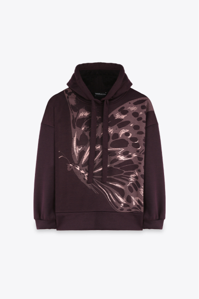 SWEAT À CAPUCHE IMPRIMÉ