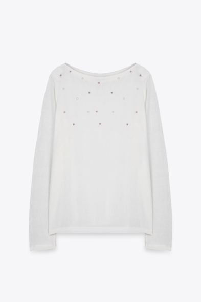 TOP AVEC PERLES