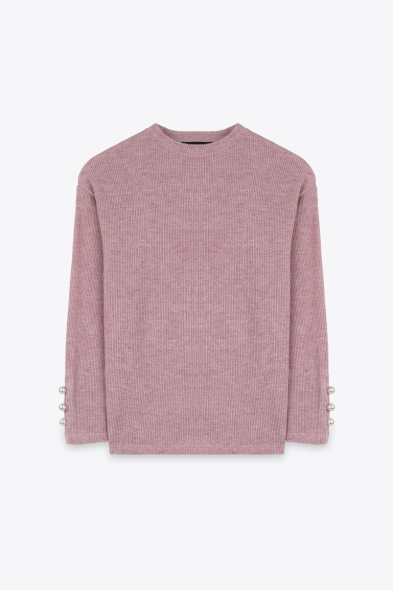 TOP AVEC PERLES SUR LES MANCHES