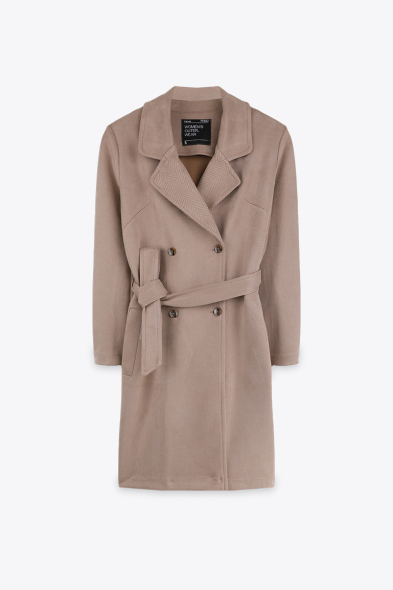 MANTEAU CROISÉ AVEC CEINTURE