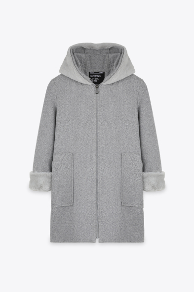 MANTEAU DOUX À FOURRURE