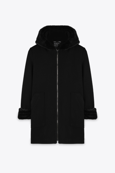 MANTEAU DOUX À FOURRURE