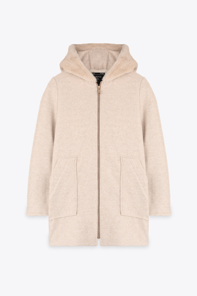 MANTEAU DOUX À ZIP