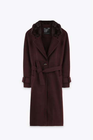 MANTEAU DOUX À FOURRURE