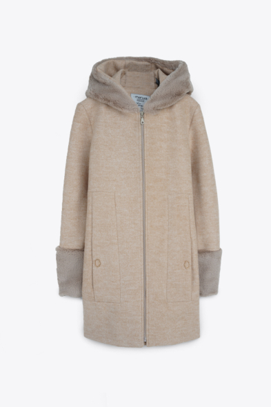 Manteau à zip et capuche