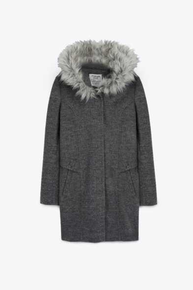 MANTEAU DOUX À FOURRURE 